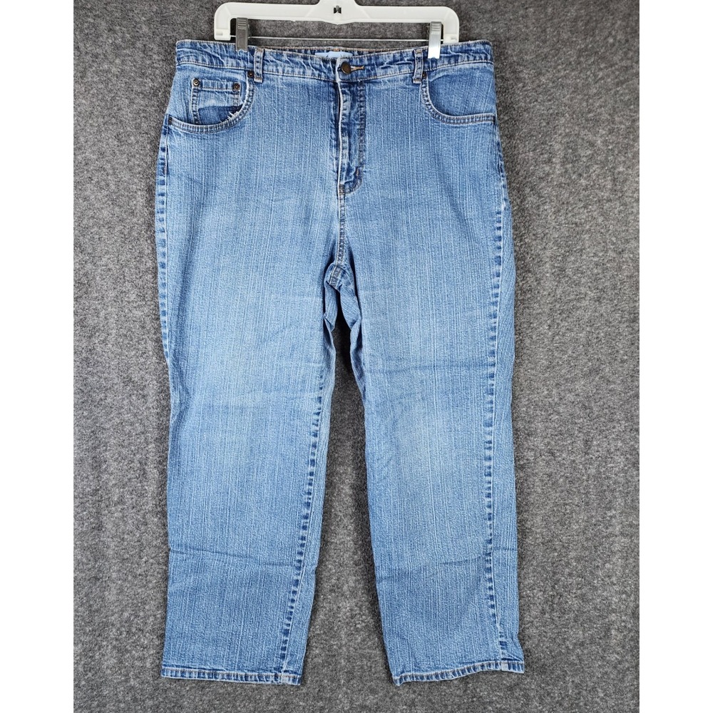 Kim Rogers Jeans Womens 16W Short 1674038 Blue Straight Leg Stretch EUC